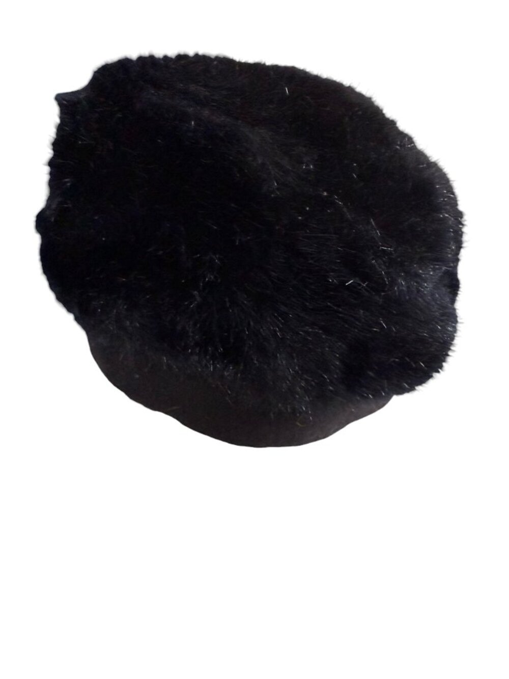Vintage 1950s 1960s Black Faux Fur Toque Cossack Pillbox Hat 22 Inch - Picture 7 of 9